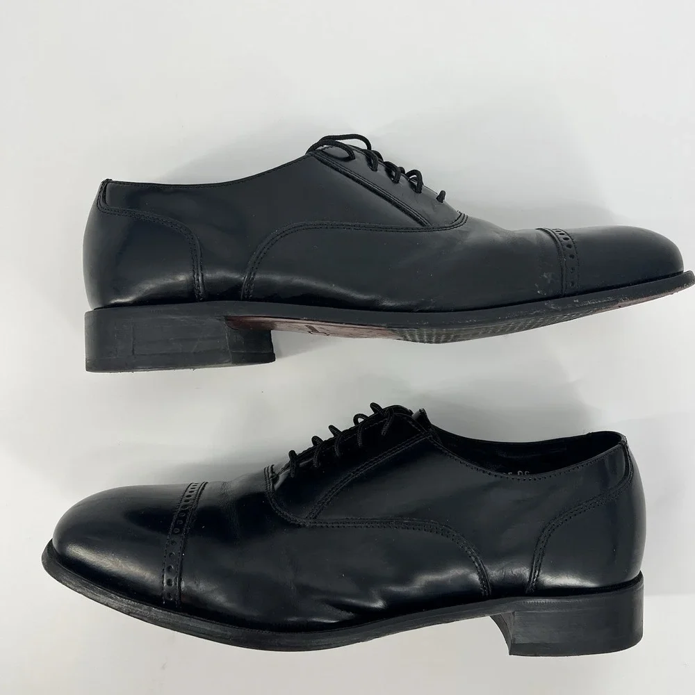 Florsheim Black Lexington Cap Toe Oxford Shoe 17067-01 Mens Size 9D Leather